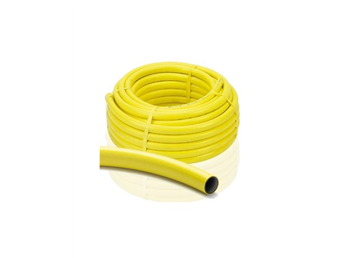 Manguera Jardinflex de tres capas, 19x24 mm, 50 m, resistente a la intemperie, sin plomo ni cadmio, de plástico.