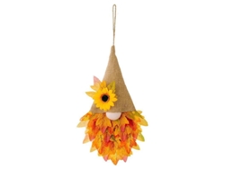 Guirnalda Otoñal Para Puerta Con Gnomo Artificial Y Hojas De Arce Para Halloween Y Decoración De Interiores.