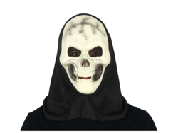 Máscara de Carnaval/Halloween Calavera con Capucha Guirca | Adulto | Negro