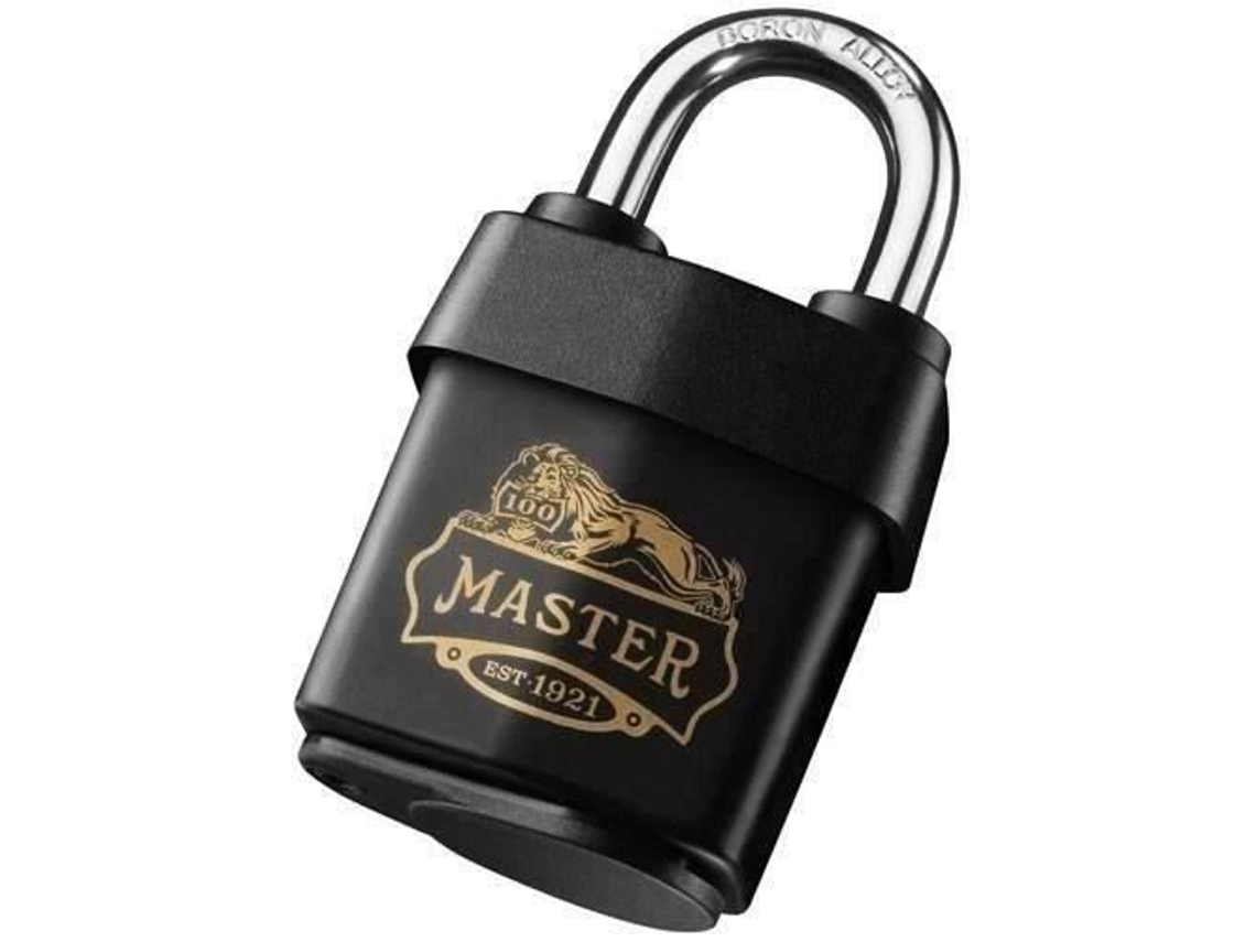 Candado de acero laminado Master Lock con cubierta de 54 mm, 4 llaves incluidas