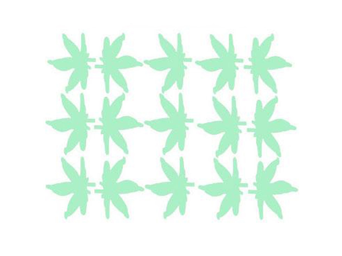 Adhesivo Decorativo Fluorescente De Hoja De Arce Para Pared, Ideal Para Dormitorios Y Salas De Estar.
