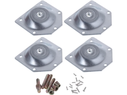 Patas 6 Conector Mesa Hierro Plateado, Juego Piezas Placas
