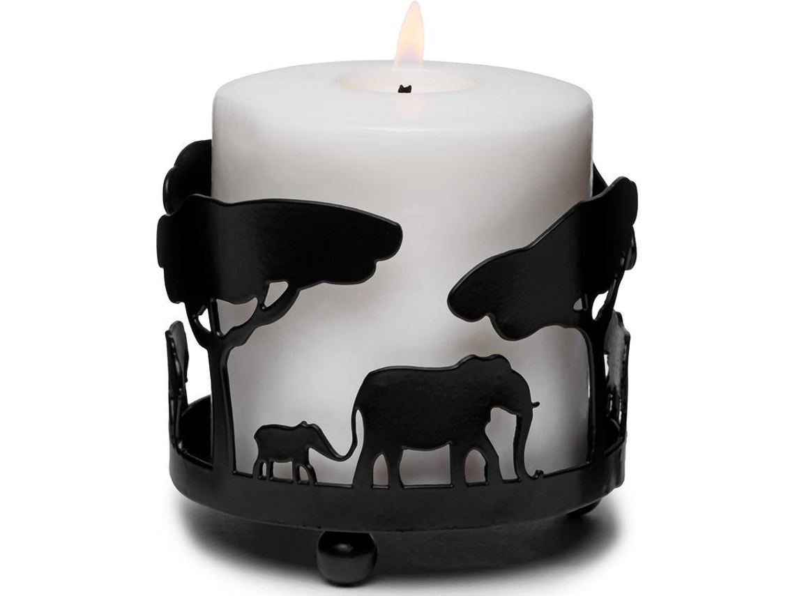 2026-porta Velas Elefante De Metal Para Decoración De Sala Con Capacidad Hasta 3.5 Pulgadas