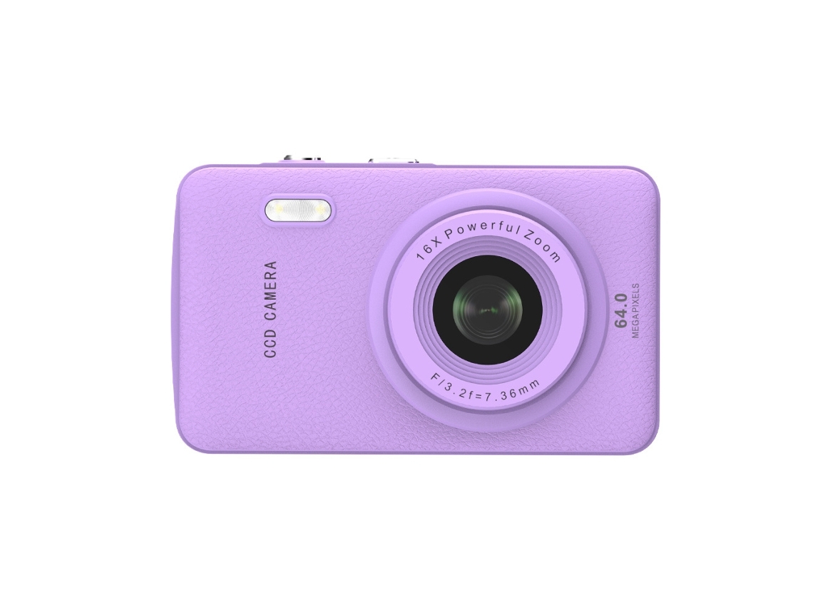 Cámara Digital Veanxin Cámara Digital Compacta 1080p Hd, 32 Gb De Memoria, Zoom 16x, Enfoque Automático, Pantalla Lcd Morada