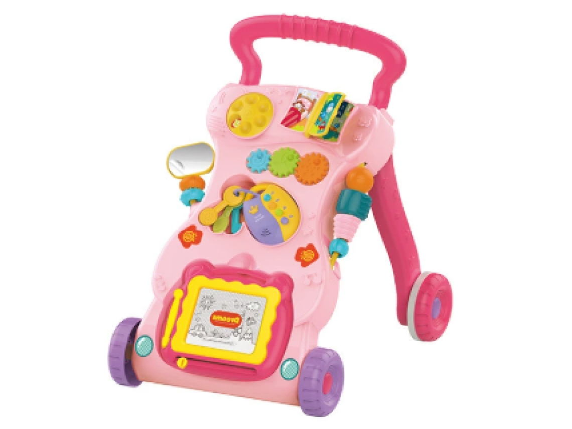 Andador convertible para bebé con marco, modelo clásico, color rosa Sstrwgood