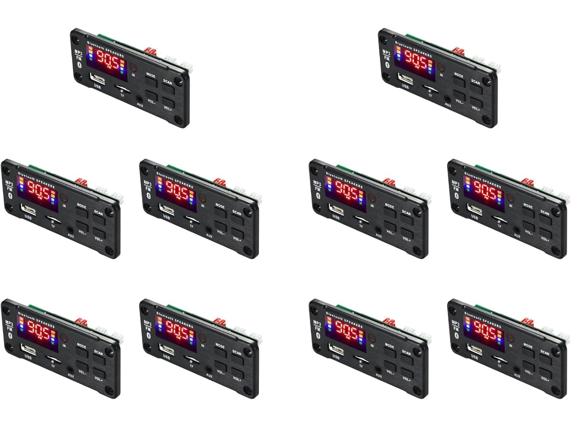 Módulo De Audio Bluetooth Con Decodificador Mp3, Amplificador 10x De 25 W X 2 Y 12 V