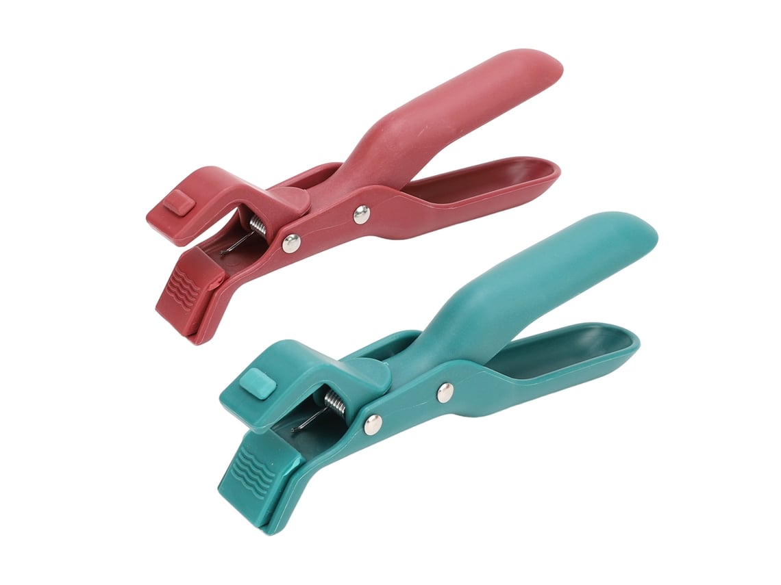 2pcs Ajudante Anti Queimadura Para Pratos E Tigelas Pinça De Cozinha Anti Derrapante Vermelha E Verde