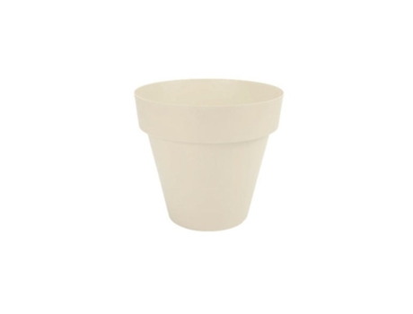 PLASTIKEN TES - Maceta Redonda Clásica Diámetro 18 cm Capacidad 25L Ecru