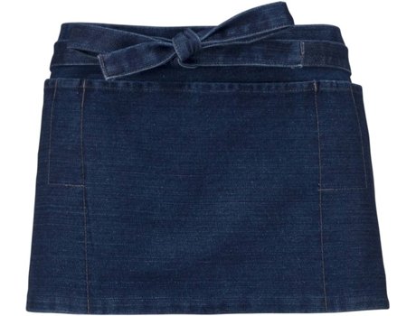 Delantal KARIBAN Corto 5 Bolsos (Azul - Algodón - 26 x 70 cm)