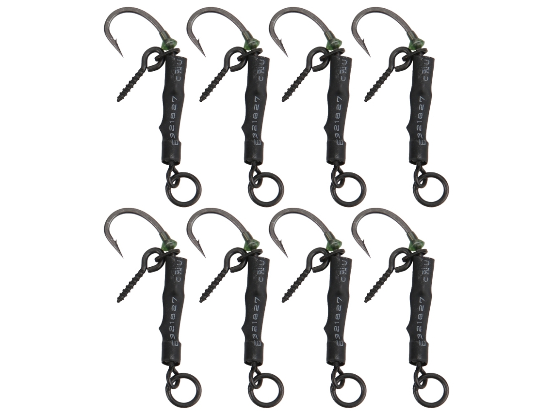 Kit De Anzuelos De Pesca Ronnie Rigs Con 8 Anzuelos Con Púas Para Accesorios De Pesca De Carpas 8