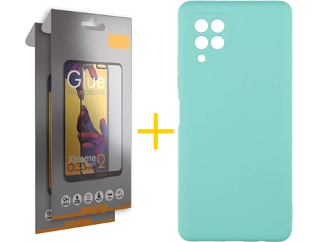 Kit Funda + Protector de Pantalla Samsung A12 5G SKYHE Cristal Templado 4331 Verde