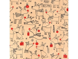 Papel de regalo navideño Eifson Papel Kraft para envolver regalos navideños, 43 cm x 3 m (03)