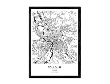 Poster NACNIC Mapa de Toulouse Francia (A3)