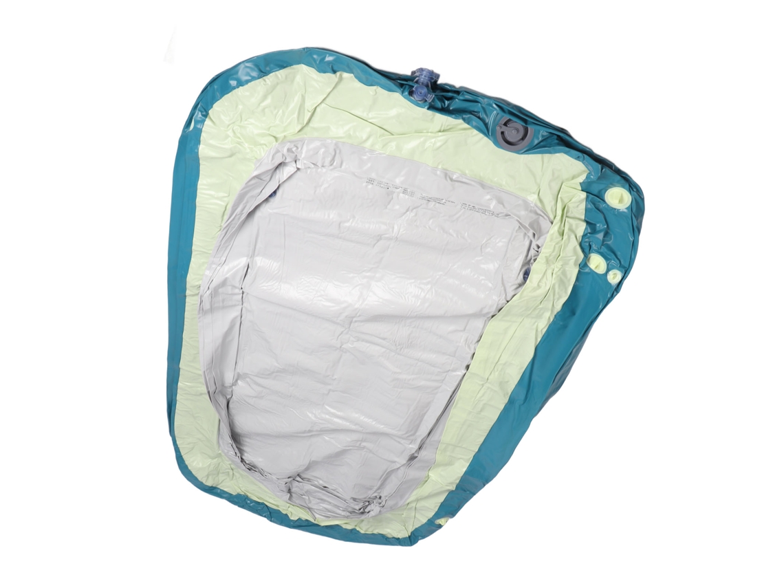 Piscina hinchable de 3 m con toldo deslizante, PVC verde, segura
