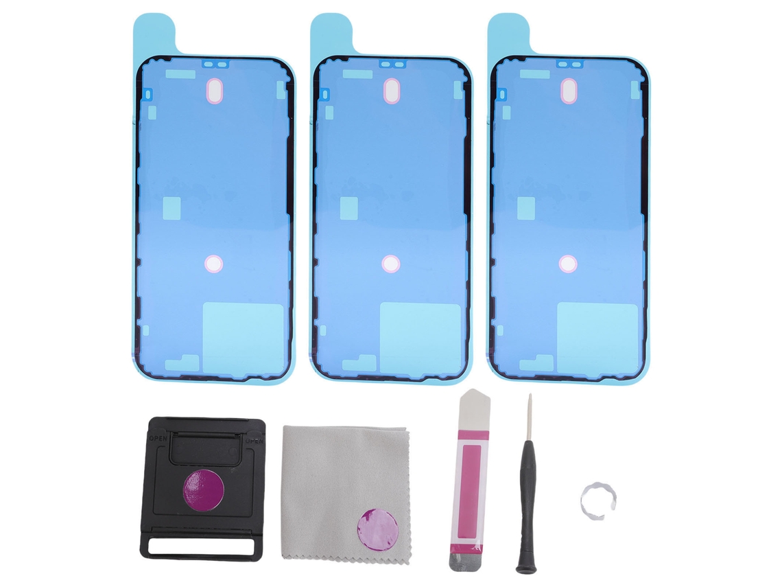 3pcs Adhesivo De Tapa Posterior Con Herramientas Para Tapa De Batería Posterior De Plástico Del Teléfono Ios 15