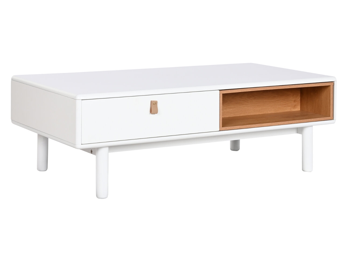 Mesa Centro Mdf Pu Blanco 120x60x40cm