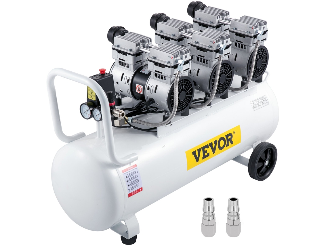 Compresor de aire silencioso sin aceite Vevor de 22 galones/100 litros, 58 dB