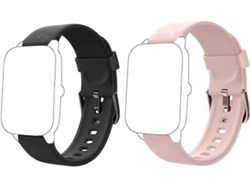 ID205L ID205G ID205U ID205SSW021 Correa de silicona ajustable de 19 mm para hombre y mujer LY Ebike (negro y rosa)