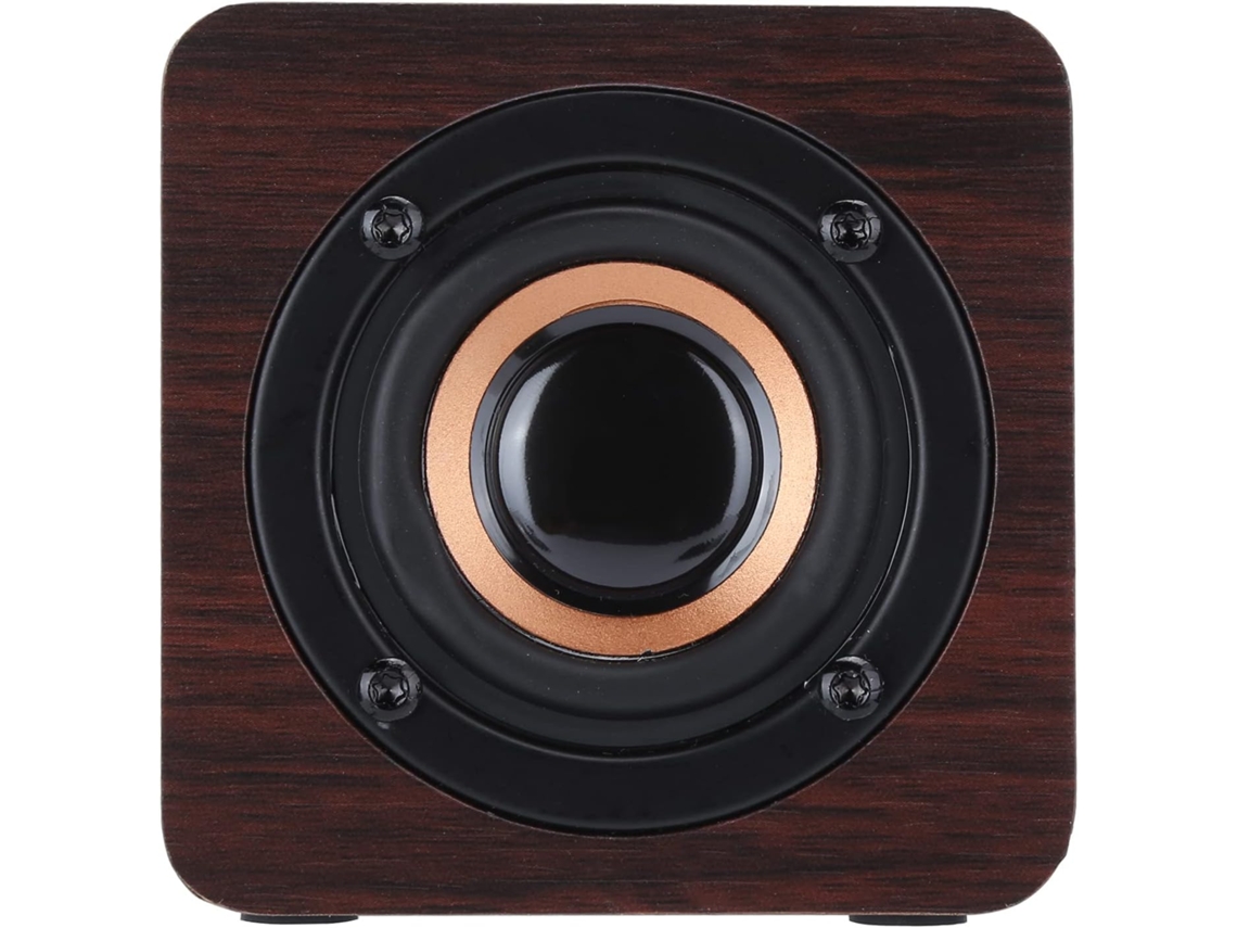 Altavoz Portátil Con Diseño De Vetas De Madera De Nogal: Sonido De Alta Calidad.