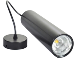 Lámpara De Techo Tubular Moderna De 10 W, Luz Cálida, 75 Mm De Diámetro, Color Negro, Ajustable.
