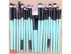 Juego de 20 brochas de maquillaje profesionales con mango de plástico para base, sombras de ojos y maquillaje. Rosewell