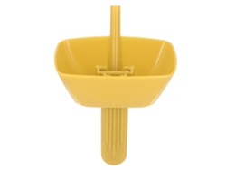 Soporte Para Paletas Heladas De Abs Antigoteo Con Pajita Para Niños, Sabor A Helado Amarillo.