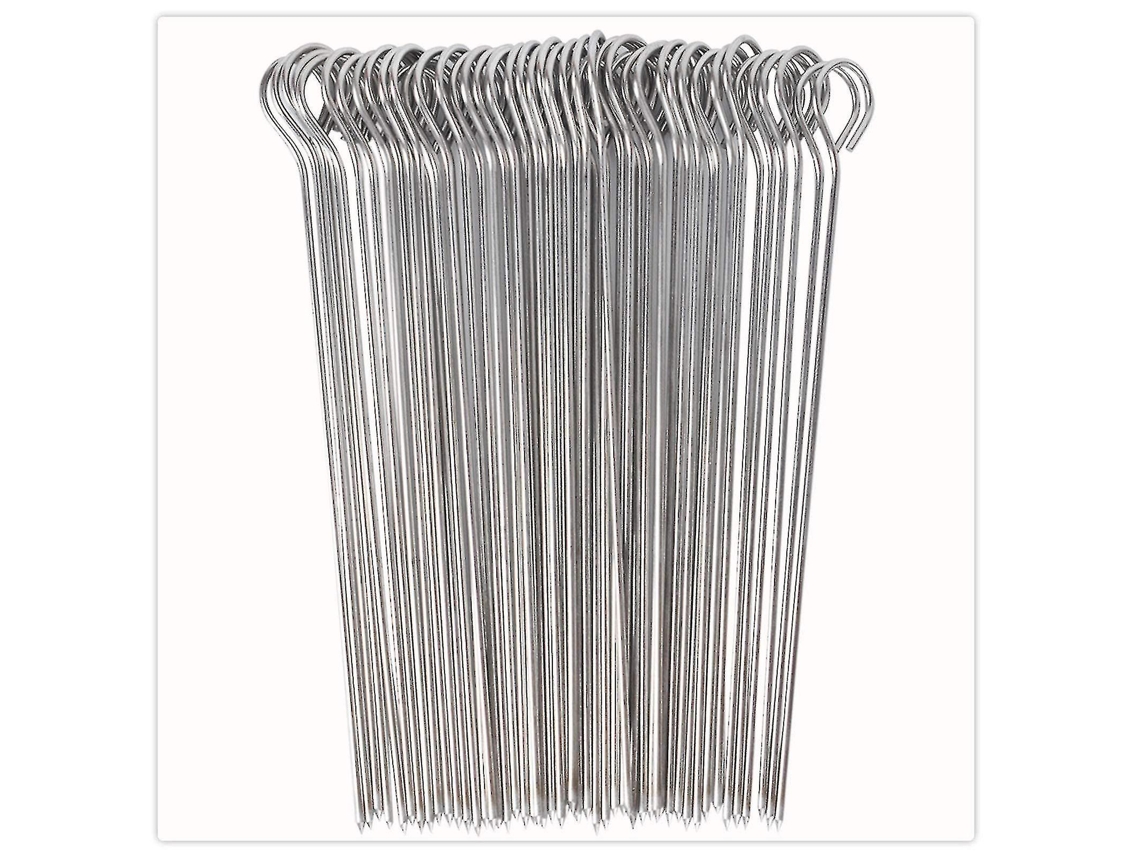 50 Brochetas De Metal Para Barbacoa, Acero Inoxidable, 20 Cm, Reutilizables, Para Kebab Y Asado