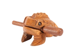 Rana de madera de la suerte tailandesa, instrumento musical decorativo 2