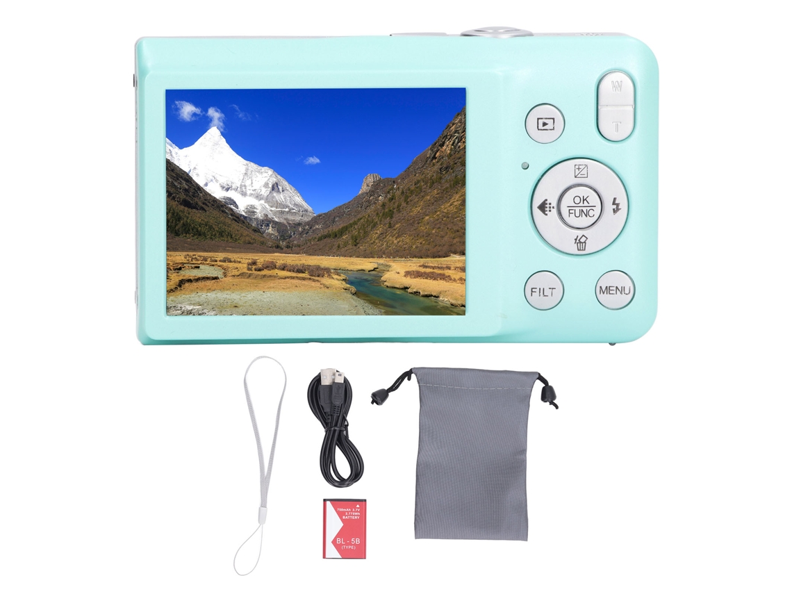 Cámara digital compacta pequeña para vlogs con HD y zoom, cámara digital portátil