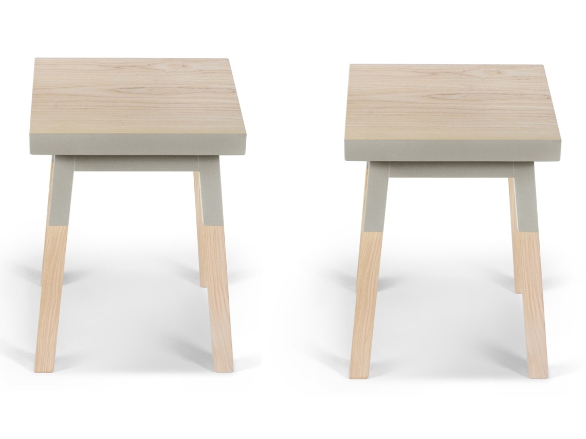Banco MON PETIT MEUBLE FRANÇAIS de Madeira Maciça Assento 35 cm (2 unidades)