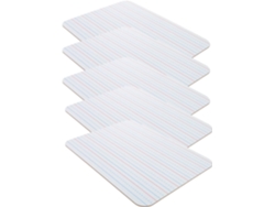 Juego de pizarras blancas de doble cara de 23 x 30 cm con líneas para escritura a mano, números y alfabeto. Ligeras y portátiles.