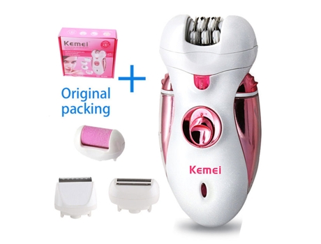 Depiladora Eléctrica Recargable Kemei 4 en 1 para Mujeres