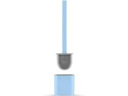 Cepillo De Inodoro De Silicona Plano Antigoteo Antibacterial Secado Rápido Montaje Pared/suelo Azul