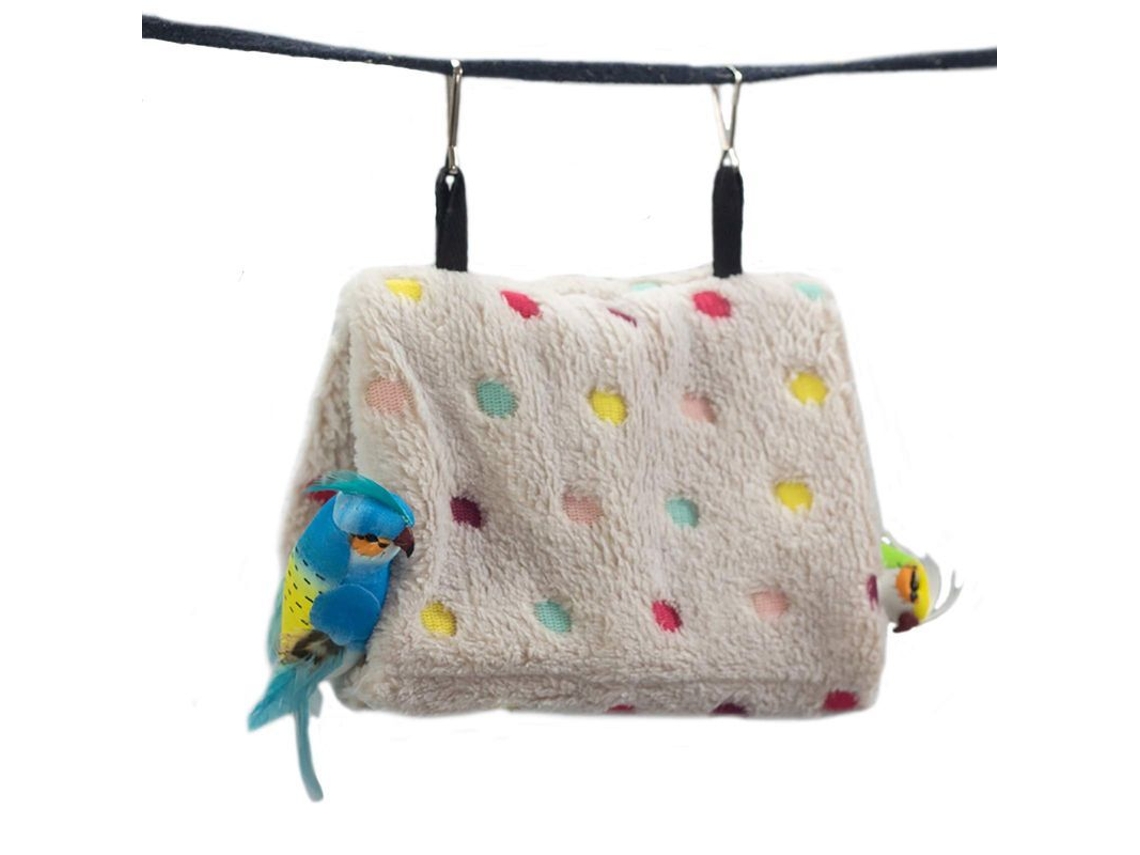 2026-caseta Nido Hamaca Plush Para Aves Pequeñas Mediana Linjou Jaula Mascota Suave Cómoda