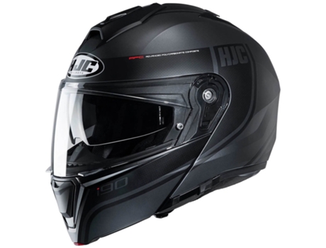 Casco HJC i90 Davan Color Mate-Negro y gris Talla S