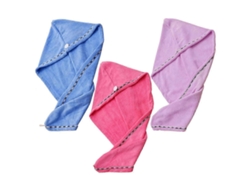 Kit con 3 toallas de microfibra para el cabello, toallas absorbentes para envolver el cabello y gorro de secado rápido Rosewell