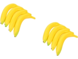 juegos de decoraciones de plátano en miniatura para bodas, juguetes falsos, pequeños artificiales
