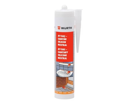 WURTH A9 Bas S – Silicona Neutra Sanitaria Transparente