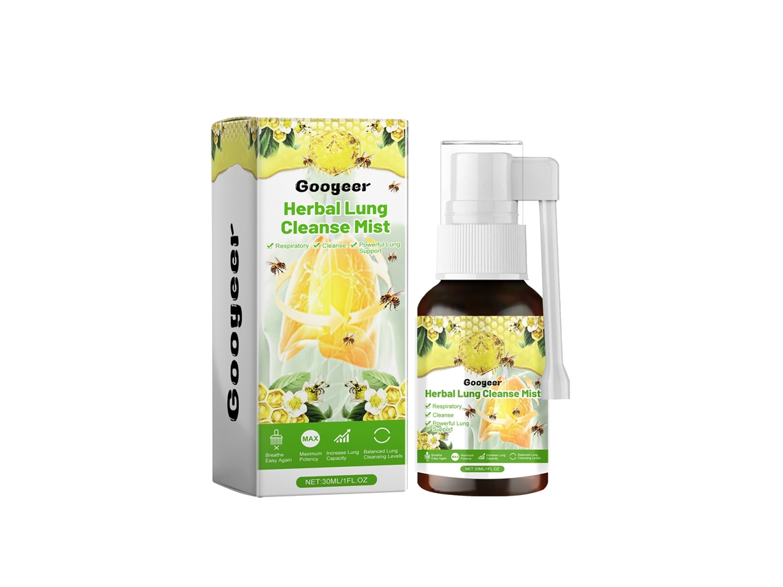 Espray herbal Googeer para la limpieza de pulmones, boca, garganta y nariz.