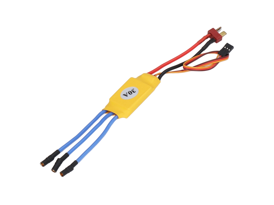 Controlador de velocidad eléctrico para motor sin escobillas de 30 A con altas RPM y múltiples protecciones.