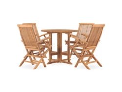 Maison Exclusive - Set De Comedor De Jardín Plegable 5 Pzas Madera Maciza De Teca