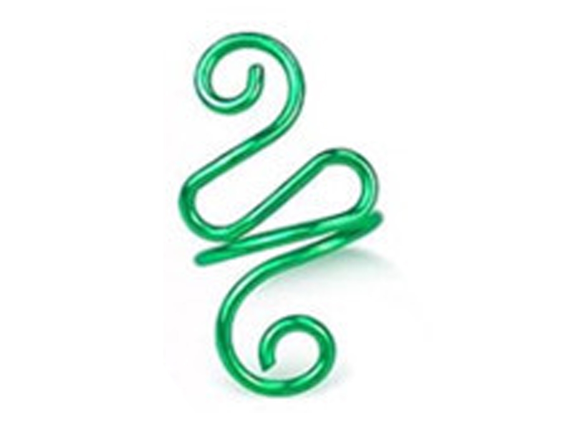Anillo de tensión ajustable para ganchillo, aleación verde, bricolaje.