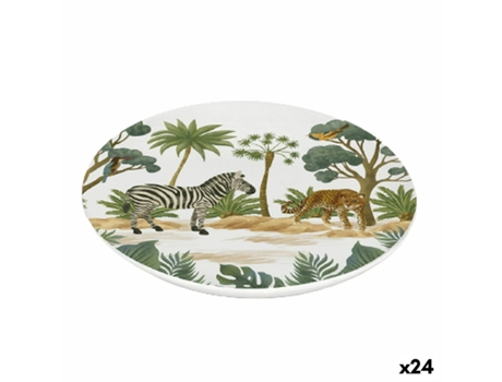 Plato de Postre LA MEDITERRÁNEA Sauvage Melamina 20x20x1,5 cm (24 Unidades)
