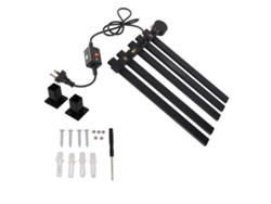Toallero eléctrico, aluminio, 5 barras, negro, 220 V (Au)