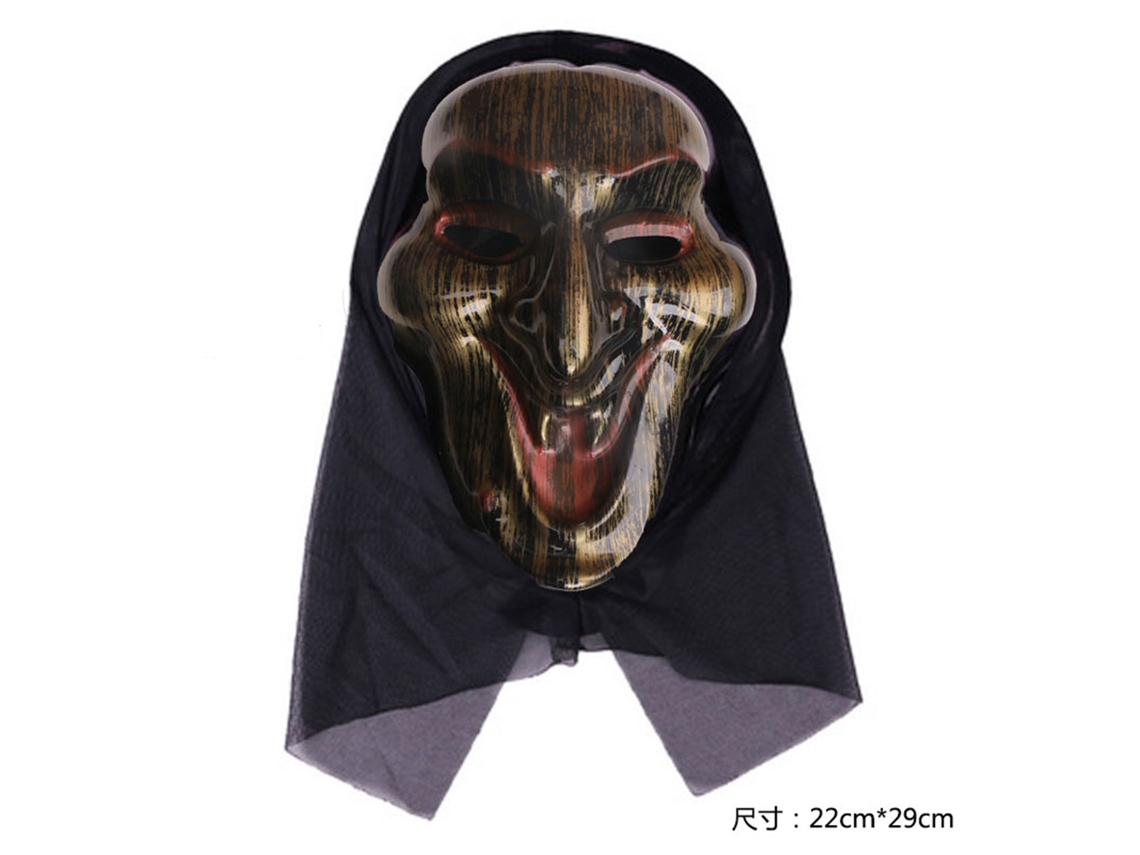 Máscara de bruja retro para fiesta de terror de Halloween con cara de fantasma dorada Chennnls