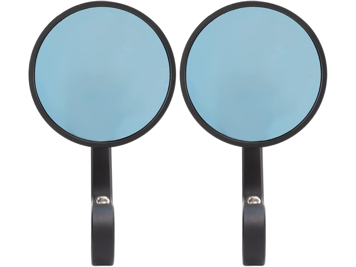 Retrovisores De Moto Bleu Convexes Haute Définition Para Guidon En Alliage D'aluminum 17-19 Mm