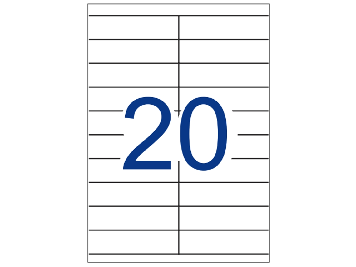 Etiquetas Adhesivas Multi3 Rectas 100 Hojas APLI (Blanco - 105 X 29 mm)