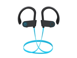 Auriculares Inalámbricos Bluetooth 5.0 Resistentes Al Agua (azules), Con Banda Magnética Para El Cuello Y Control De Volumen.