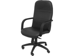 Silla de Escritorio Ejecutiva PYC Letur Negro (Brazos Fijos - Piel)