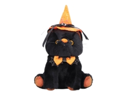 Ats-muñeco De Gatso De Halloween Lindo Coleccionable Peluche Con Sombrero Decoración Para Fiesta Y Hogar Gatso Negro Y Sombrero Naranja